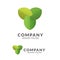 Simple stylish green leaf logo