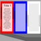 Simple stylized flat red blue white info graphic template