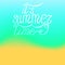 Simple summer seashore background with lettering