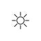 Simple sun line icon