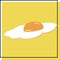 Simple Sunny Side Up Egg Icon Vector Illustration