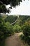 Simple suspension bridge Geierlay in Moersdorf at Hunsrueck mountains