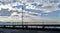 Simple And Symmetrical Image Sky Sea And Bridge