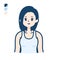 Simple tank top woman_upper-body