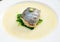 Simple but tasty piece of steamed seabass fillet