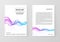 Simple Templates A4 with Gradient Wave Line for Business