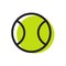 Simple tennis ball logo icon desgin, isolated on white background