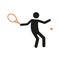 Simple Tennis Sport Figure Symbol Vector Illustration Graphic