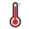 Simple thermometer icon on white background. flat style. thermometer sign