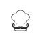 Simple thin line chef icon