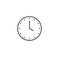 Simple thin line clockface ico