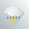 Simple thunderstorm weather icon