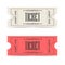 Simple tickets for events, theatre, circus and cinema. vector illustration