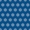 Simple Tiny daisy vector repeat pattern in classic blue