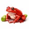 Simple Tomato Frog Clip Art With White Margins