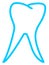 Simple tooth line icon isolated. Illustration of a tooth