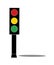 Simple traffic light flat icon