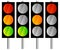 Simple traffic light / traffic lamp icon set