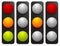 Simple traffic light / traffic lamp set in sequence. Control lig