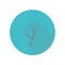 Simple tree long shadow icon. Simple glyph, flat vector of web icons for ui and ux, website or mobile application
