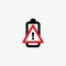 Simple Triangle Exclamation Battery Warning Vector Icon