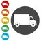 Simple truck icon, truck symbol set