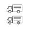 Simple truck silhouette, Delivery icon