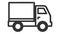 Simple truck silhouette, Delivery icon on white background