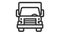 Simple truck silhouette, Delivery icon on white background