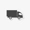 Simple truck sticker, truck symbol, simple vector icon