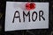 Simple and understandable inscription, love in Spanish