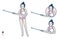 Simple underwear woman_pointing stick B