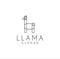 Simple Unique Alpaca Logo Line Art Design , Vicuna, Huacaya alpaca, guanaco And Abstract llama Logo Linear Design Template