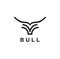 Simple Unique Cattle Logo Linear Design, bovines,bison, water buffalo, Taurus And Simple Abstract Bull Logo Line Art Design Illust