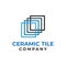 Simple and unique ceramic tile logo design