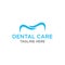 Simple unique modern Creative dental care clean blue teeth logo vector