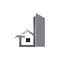 Simple urban home icon vector logo