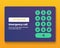 Simple user interface keypad number for touchscreen kiosk application device vector illustration