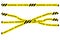 Simple Vector Black and Yellow Ribbon, Police Line, quarantine, Do Not Cross Due The Corid-19 Pandemic