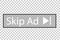 Simple Vector Button, Skip Ad, At Transparent Effect Background