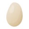 Simple vector cartoon image of a white chicken egg. Healthy natural food rich in calcium. Easter icon