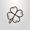 Simple vector clover line art pictogram