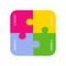 Simple vector design of colorfull jigsaw puzzle