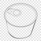 Simple Vector, hand draw sketch of Cylinder corned beef can, at transparent effect background