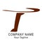 Simple Vector Hand Draw Sketch Logo Script T, For Classic Corporate, at White Background