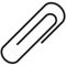 Simple Vector Icon of a classic paper clip in line art style. Pixel perfect. Basic education element.