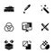 Simple vector icons. Flat illustration on a theme Graphic design