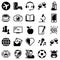 Simple vector icons. Flat illustration on a theme Hobbies, entertainment