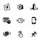 Simple vector icons. Flat illustration on a theme Reminder, notice, attention