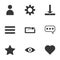 Simple vector icons. Flat illustration on a theme social signs